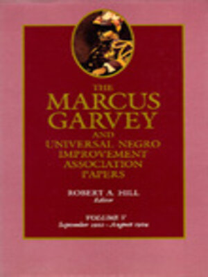 cover image of The Marcus Garvey and Universal Negro Improvement Association Papers, Volume V